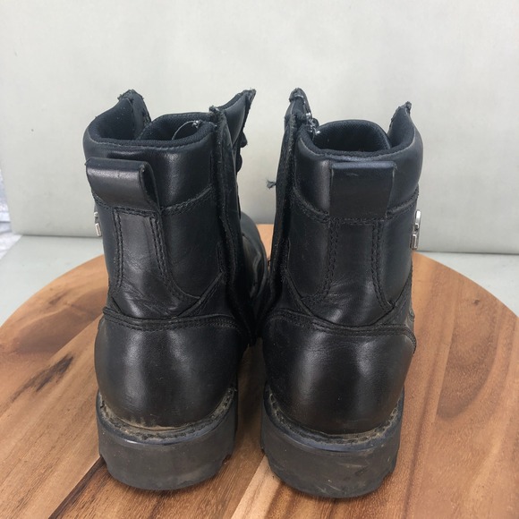 Harley Davidson Relief Shock Absorber Black Leather Motorcycle Boots Mens 9.5 main image 3